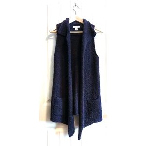 Kenar | Navy mohair blend bouclé vest
